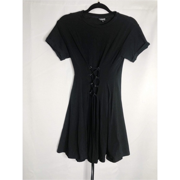 Topshop Dresses & Skirts - Top shop black 4 t shirt corset mini dress